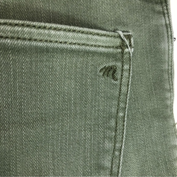 Madewell Denim High Waisted Shorts Cut Off Green Size 26 High Rise - Picture 7 of 8